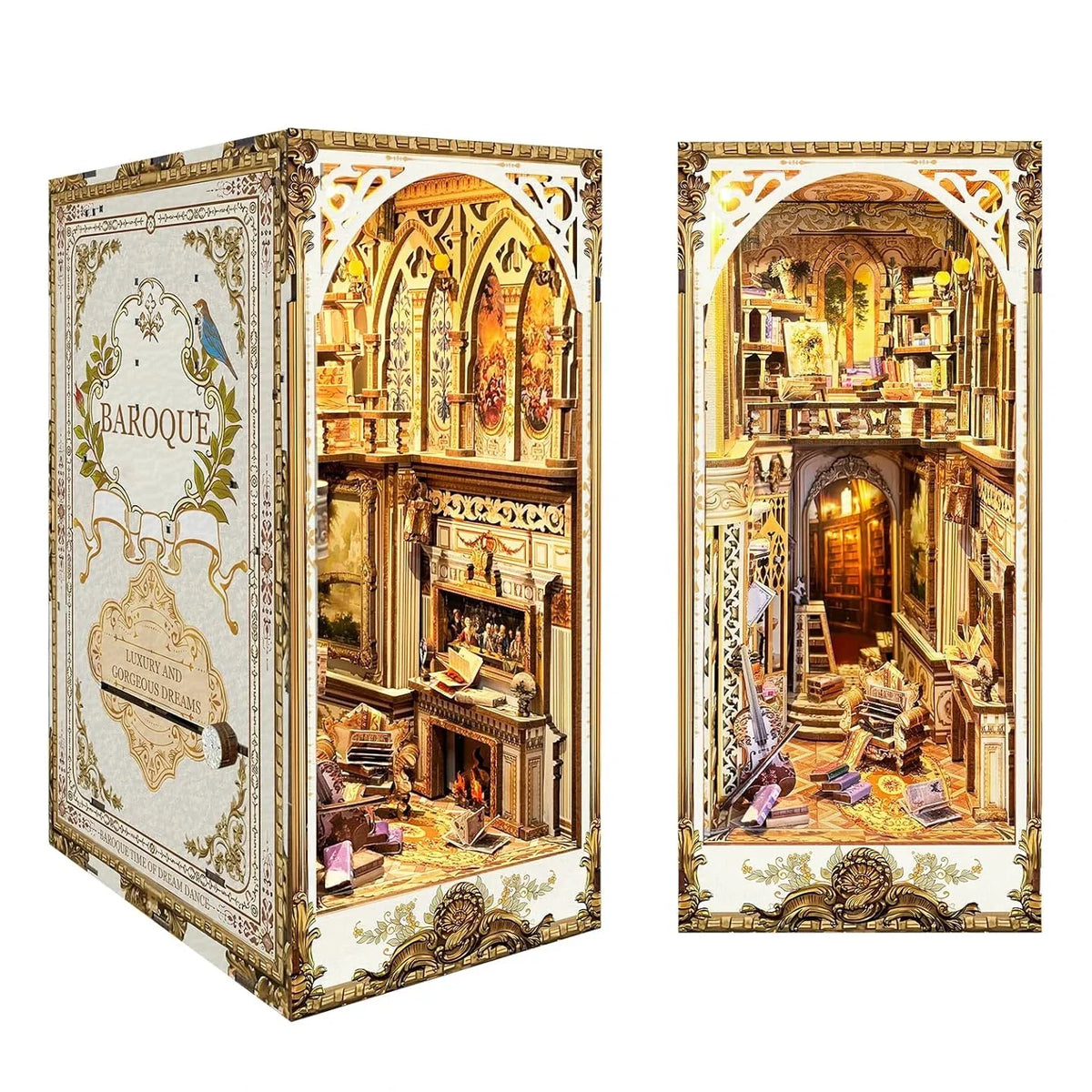 Biblioteca dos Sonhos Barrocos Book Nook DIY