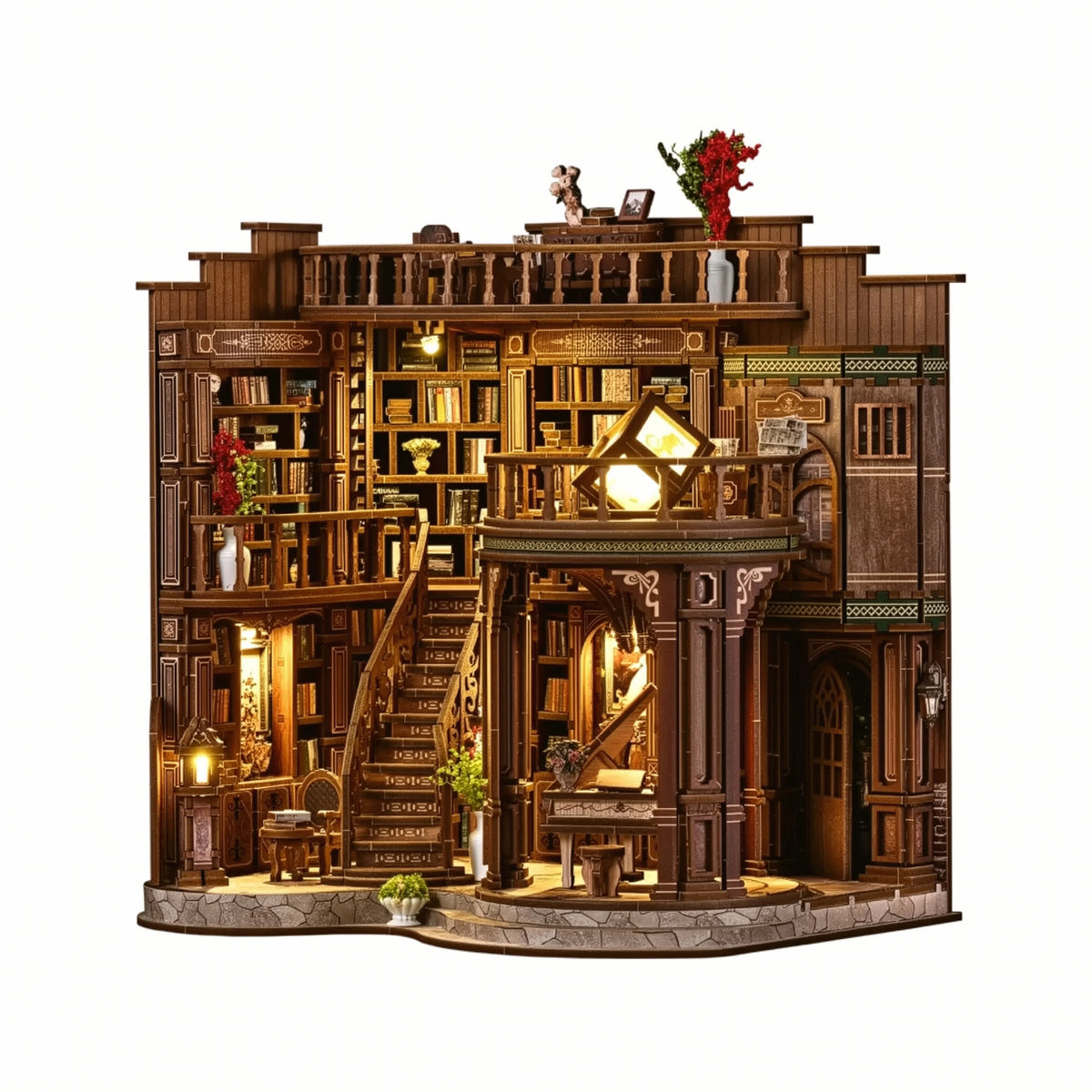 Biblioteca dos Sonhos Casa Miniatura DIY