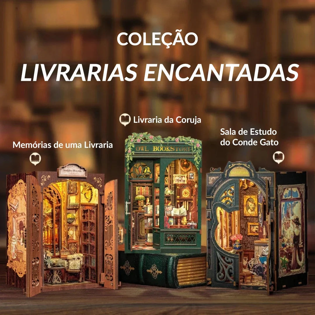 Coleção Livrarias Encantadas Book Nook DIY