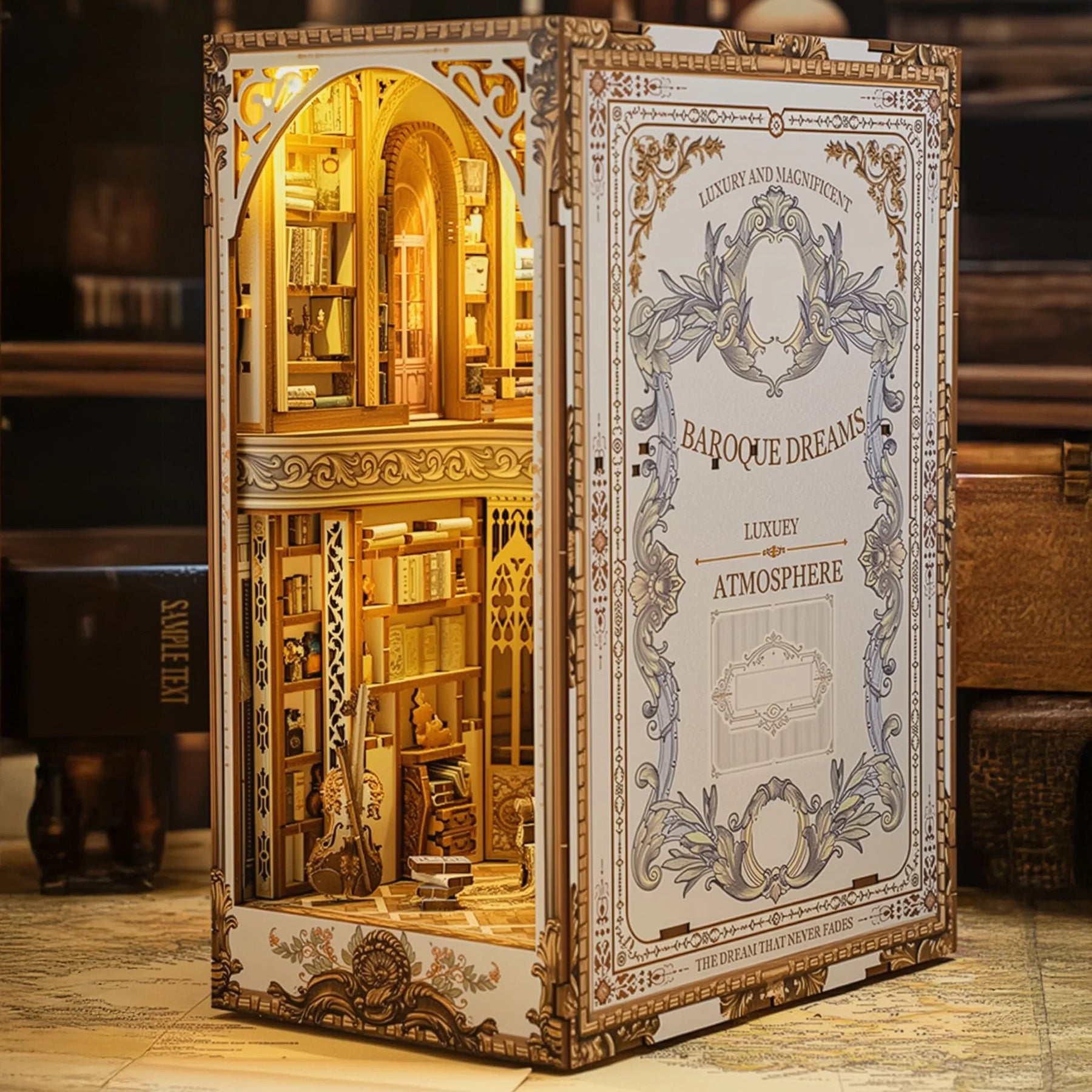 Biblioteca dos Sonhos Barrocos Book Nook DIY