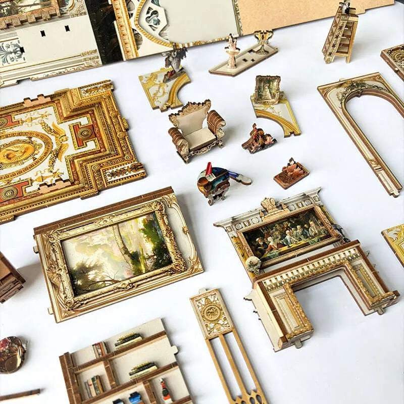 Biblioteca dos Sonhos Barrocos Book Nook DIY