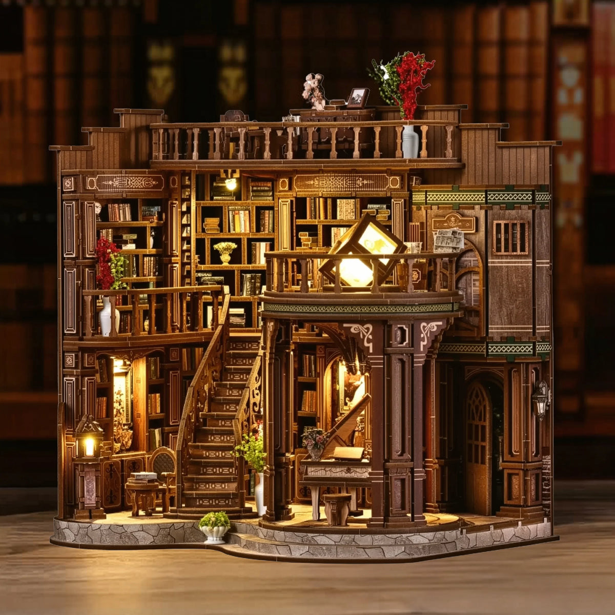 Biblioteca dos Sonhos Casa Miniatura DIY