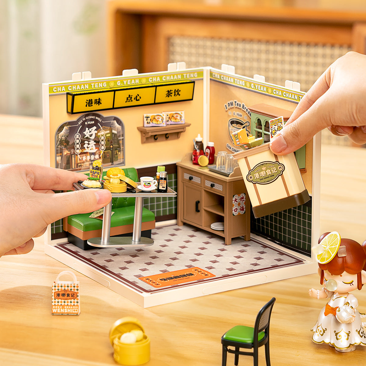 Café Hong Kong Casa Miniatura DIY