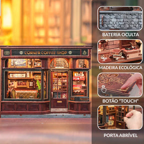 Cafeteria de Esquina Casa Miniatura DIY