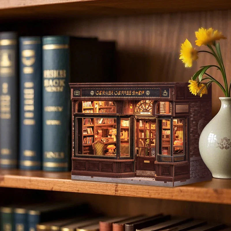 Cafeteria de Esquina Casa Miniatura DIY