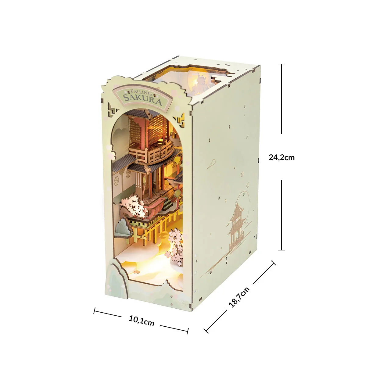 Caminho das Flores de Cerejeira Book Nook DIY