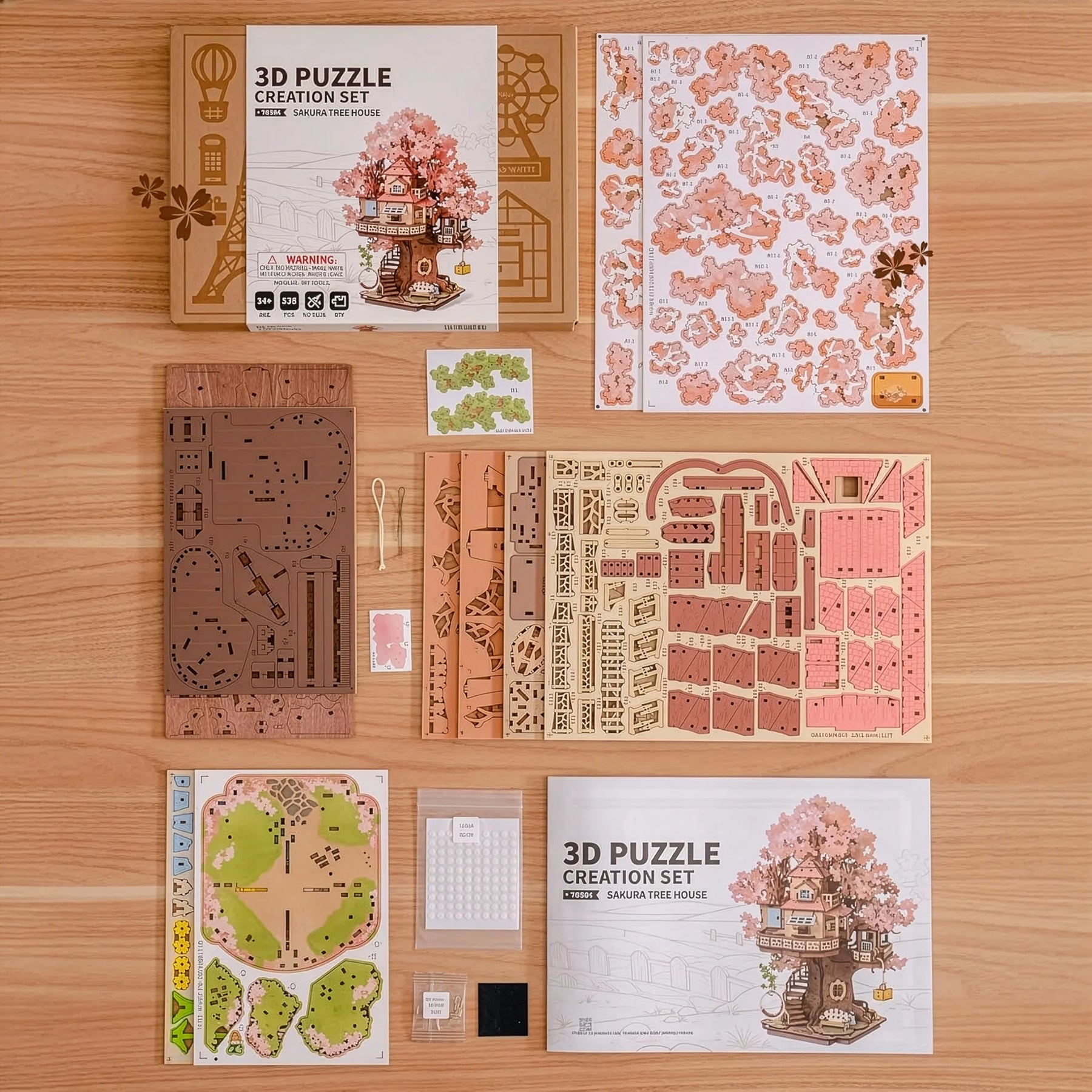 Casa na Árvore de Cerejeiras Quebra-cabeça 3D