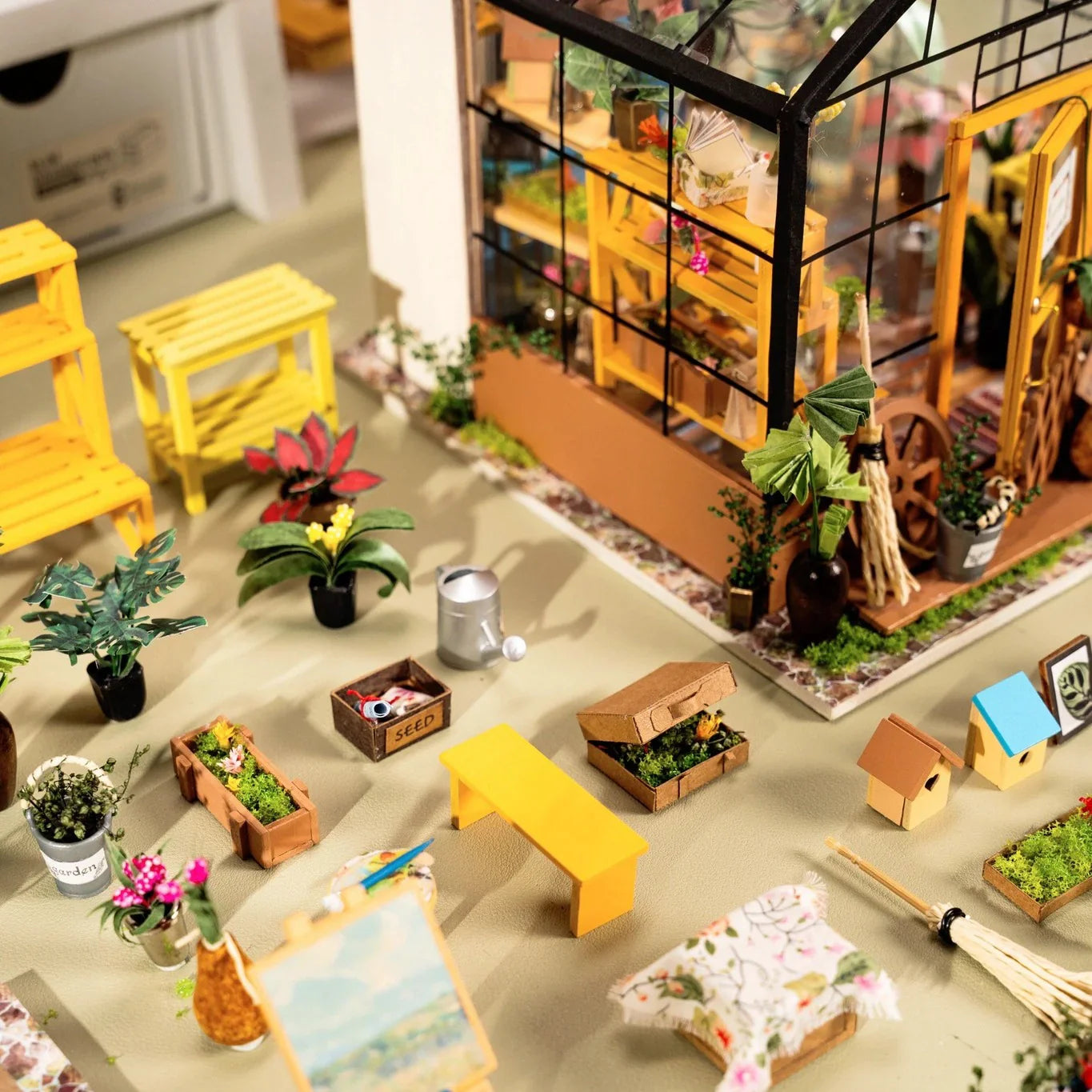 Casa de Flores Charmosa Casa Miniatura DIY