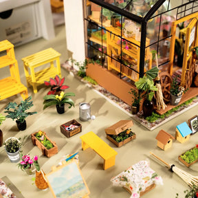 Casa de Flores Charmosa Casa Miniatura DIY