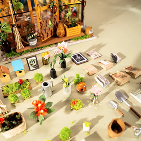 Casa de Flores Charmosa Casa Miniatura DIY