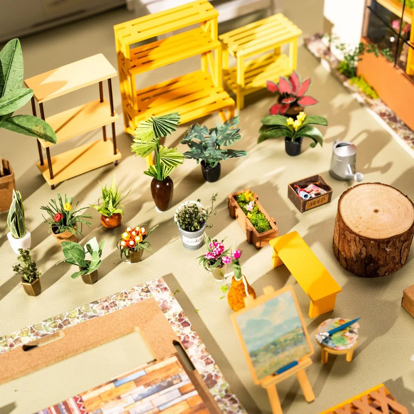 Casa de Flores Charmosa Casa Miniatura DIY