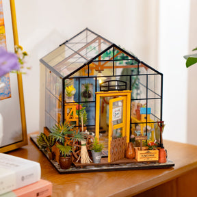 Casa de Flores Charmosa Casa Miniatura DIY