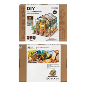 Casa de Flores Charmosa Casa Miniatura DIY