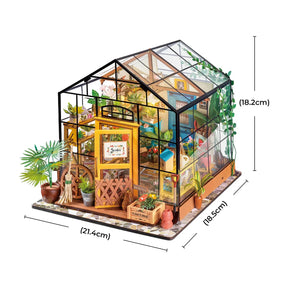 Casa de Flores Charmosa Casa Miniatura DIY