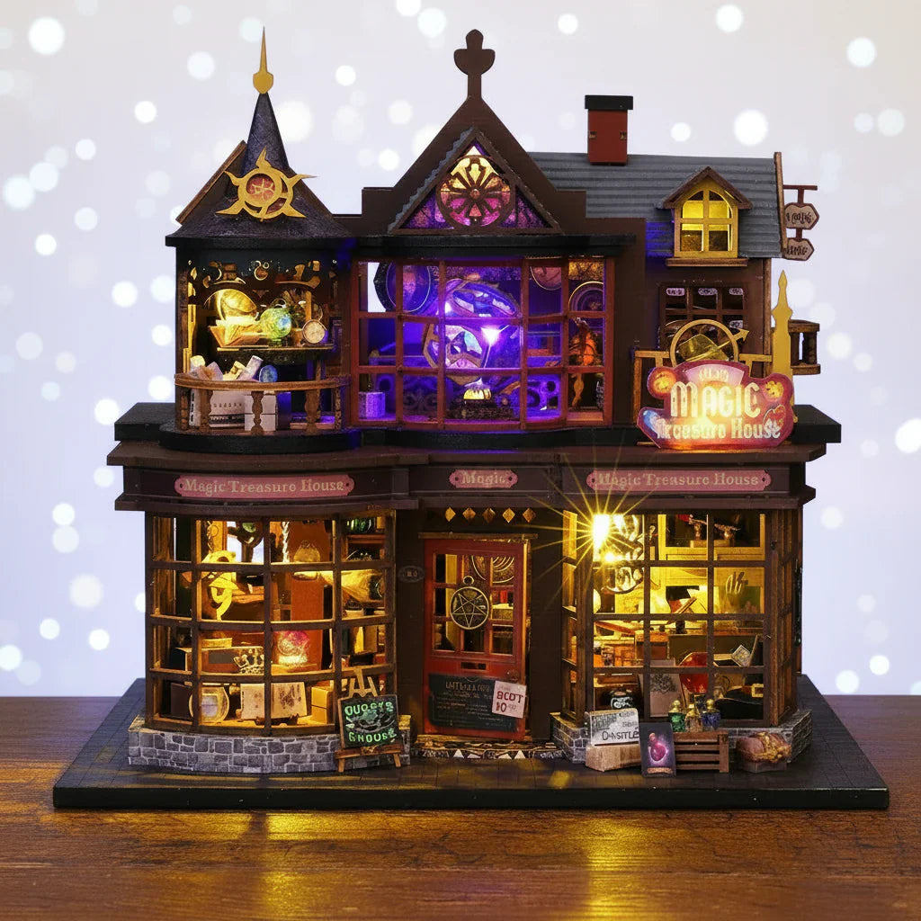 Casa Mágica do Tesouro Casa Miniatura DIY