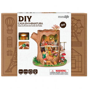 Casa na Árvore de Conto de Fadas Casa Miniatura DIY