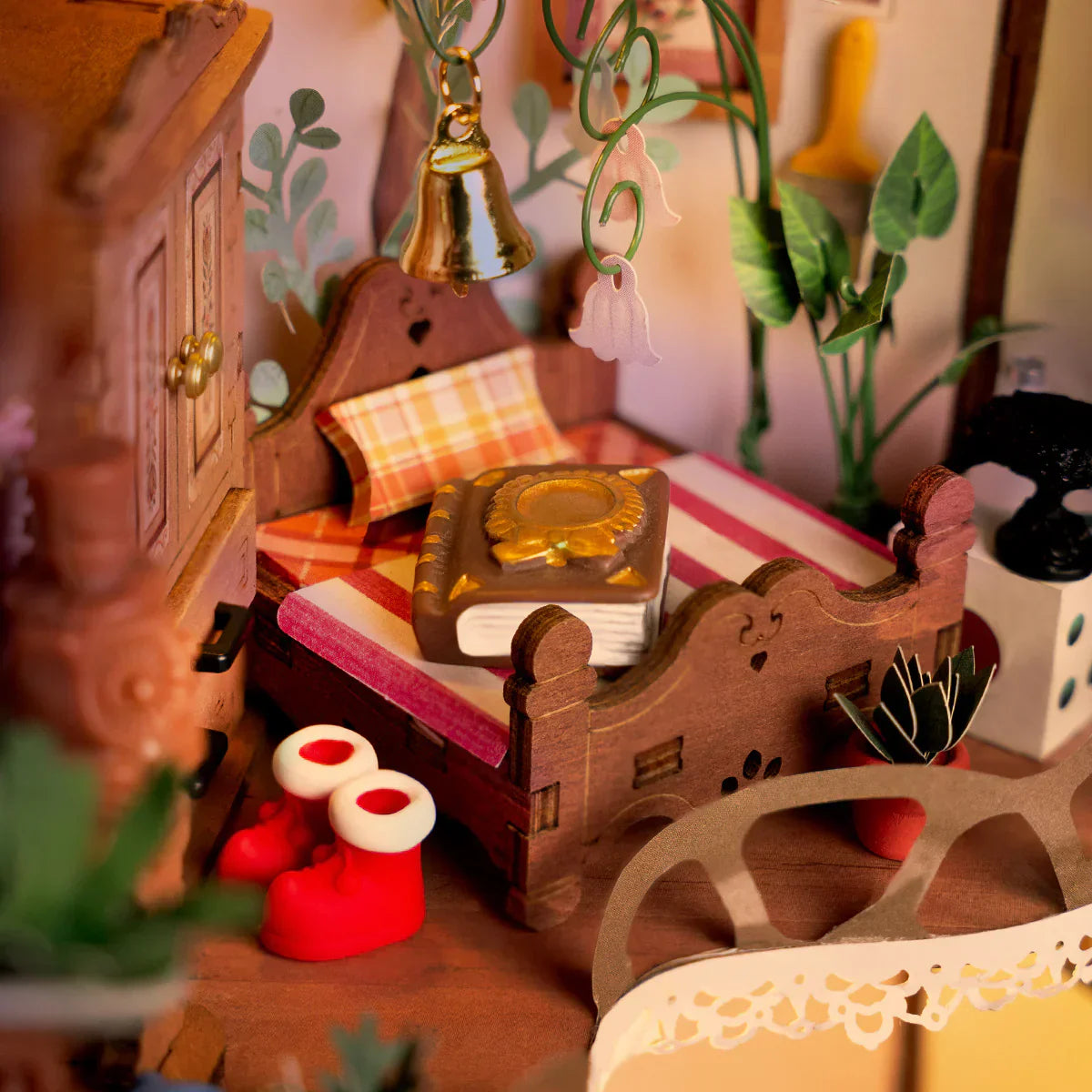 Casa na Árvore de Conto de Fadas Casa Miniatura DIY