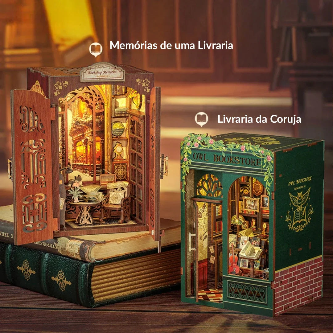 Coleção Livrarias Encantadas Book Nook DIY