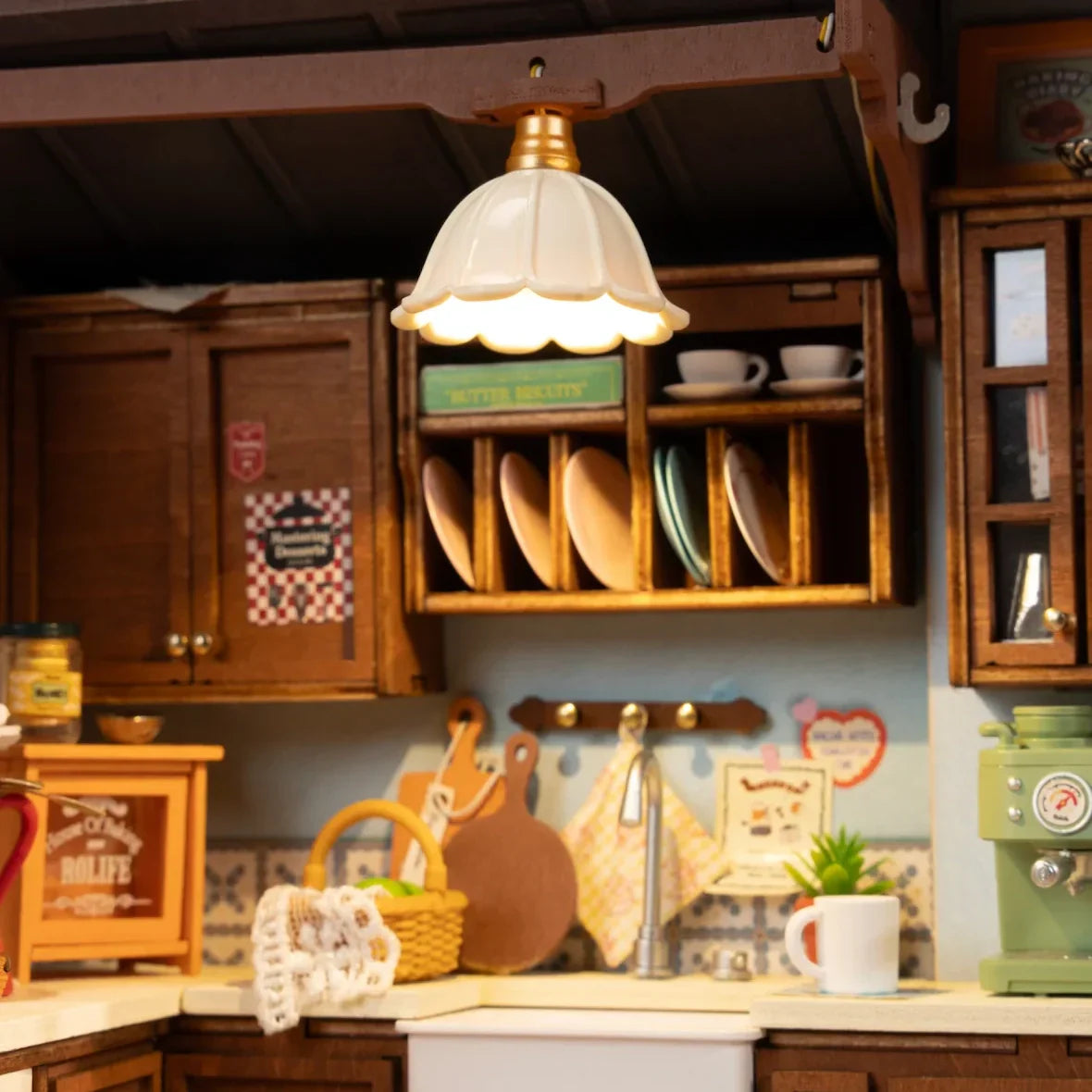 Cozinha Vintage Casa Miniatura DIY