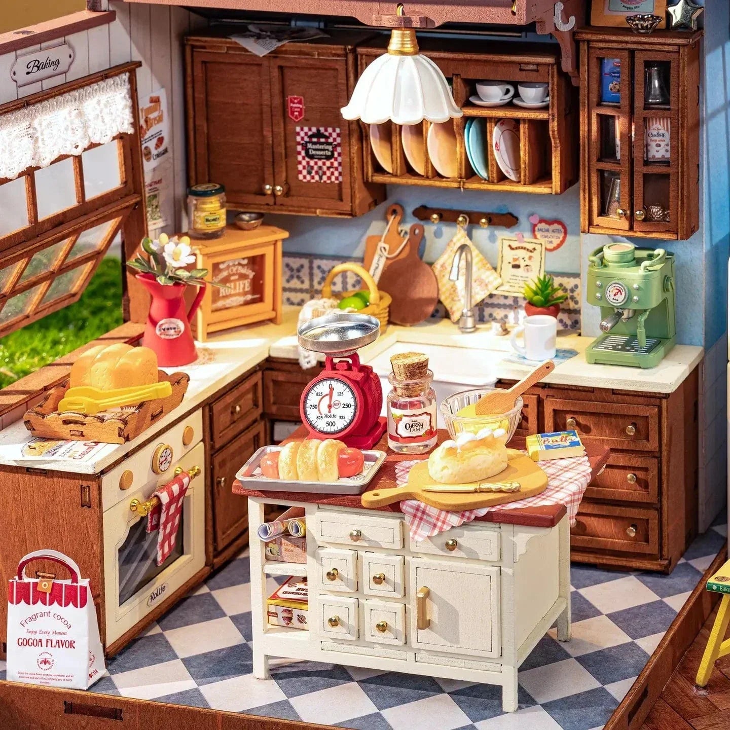 Cozinha Vintage Casa Miniatura DIY