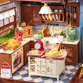 Cozinha Vintage Casa Miniatura DIY