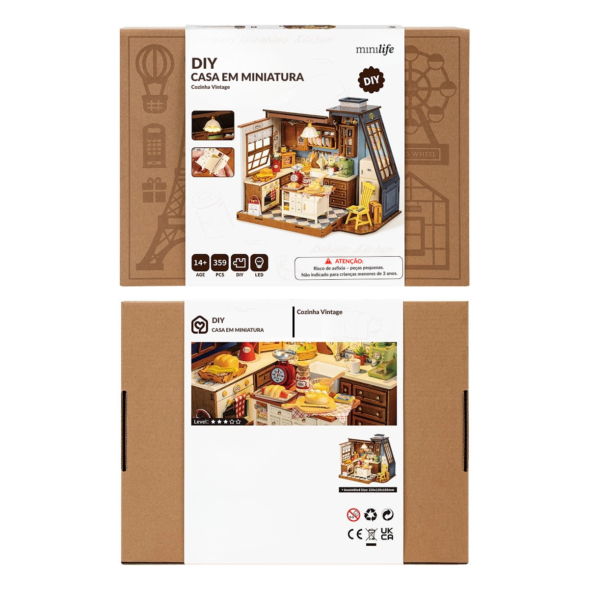 Cozinha Vintage Casa Miniatura DIY