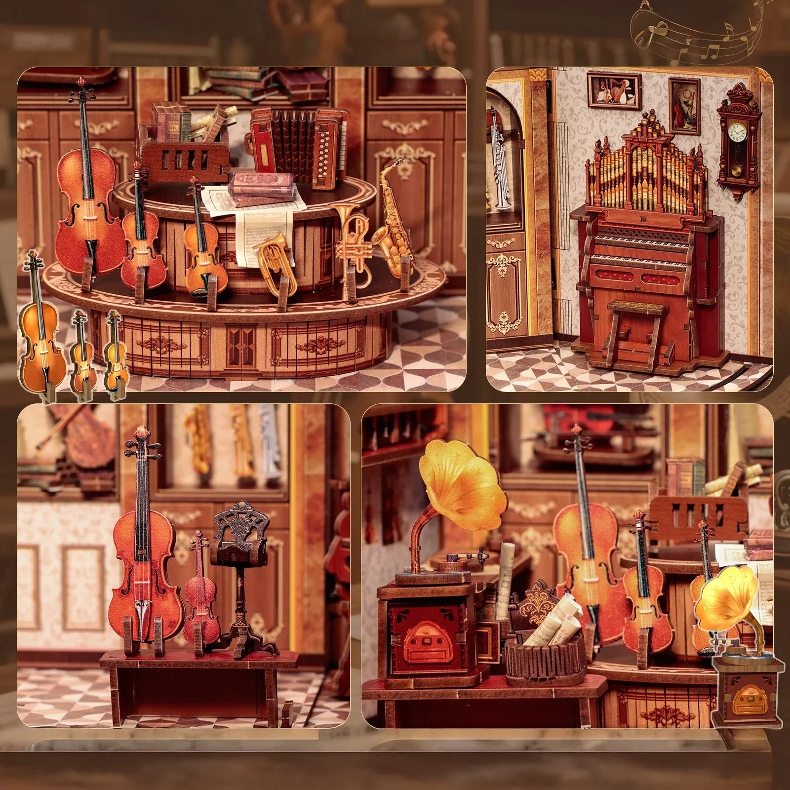 Estúdio Musical Casa Miniatura DIY