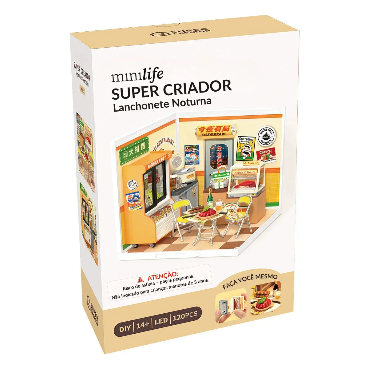 Lanchonete Noturna Casa Miniatura DIY