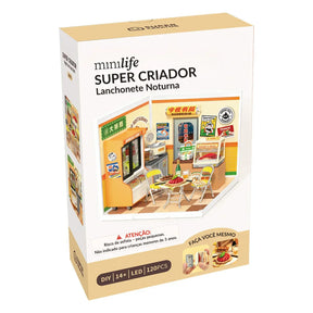 Lanchonete Noturna Casa Miniatura DIY
