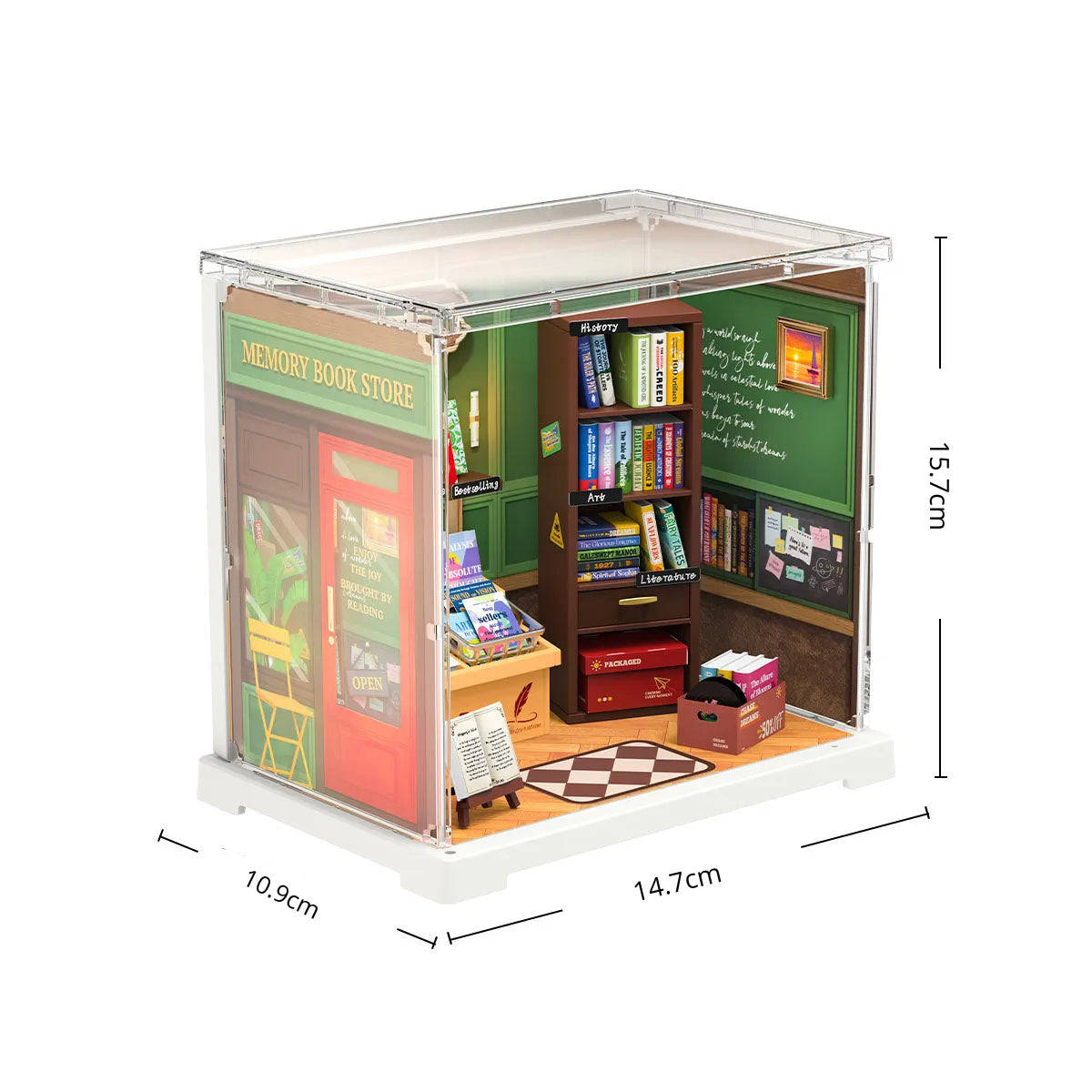 Livraria Nostálgica Casa Miniatura DIY