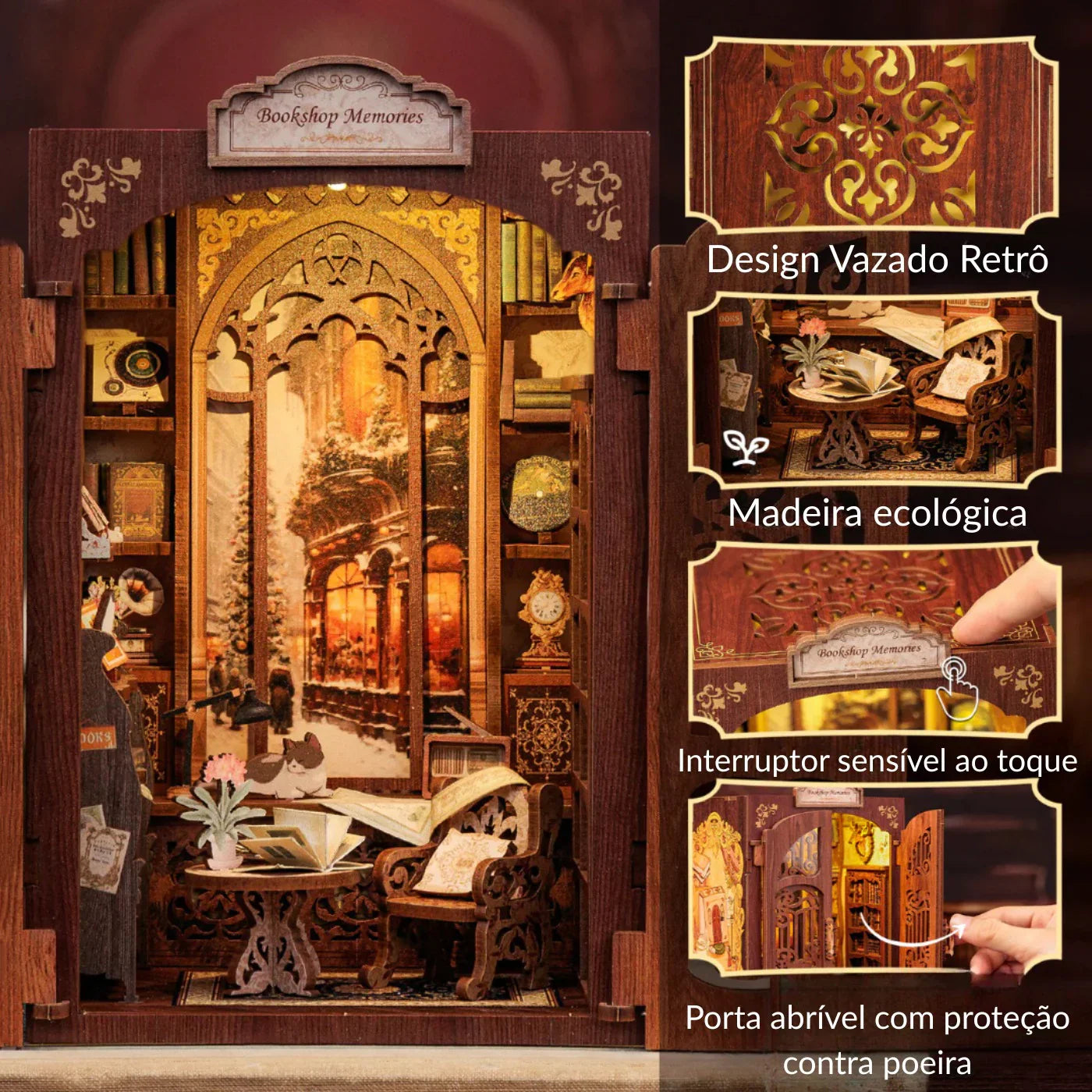 Memórias de uma Livraria Book Nook DIY