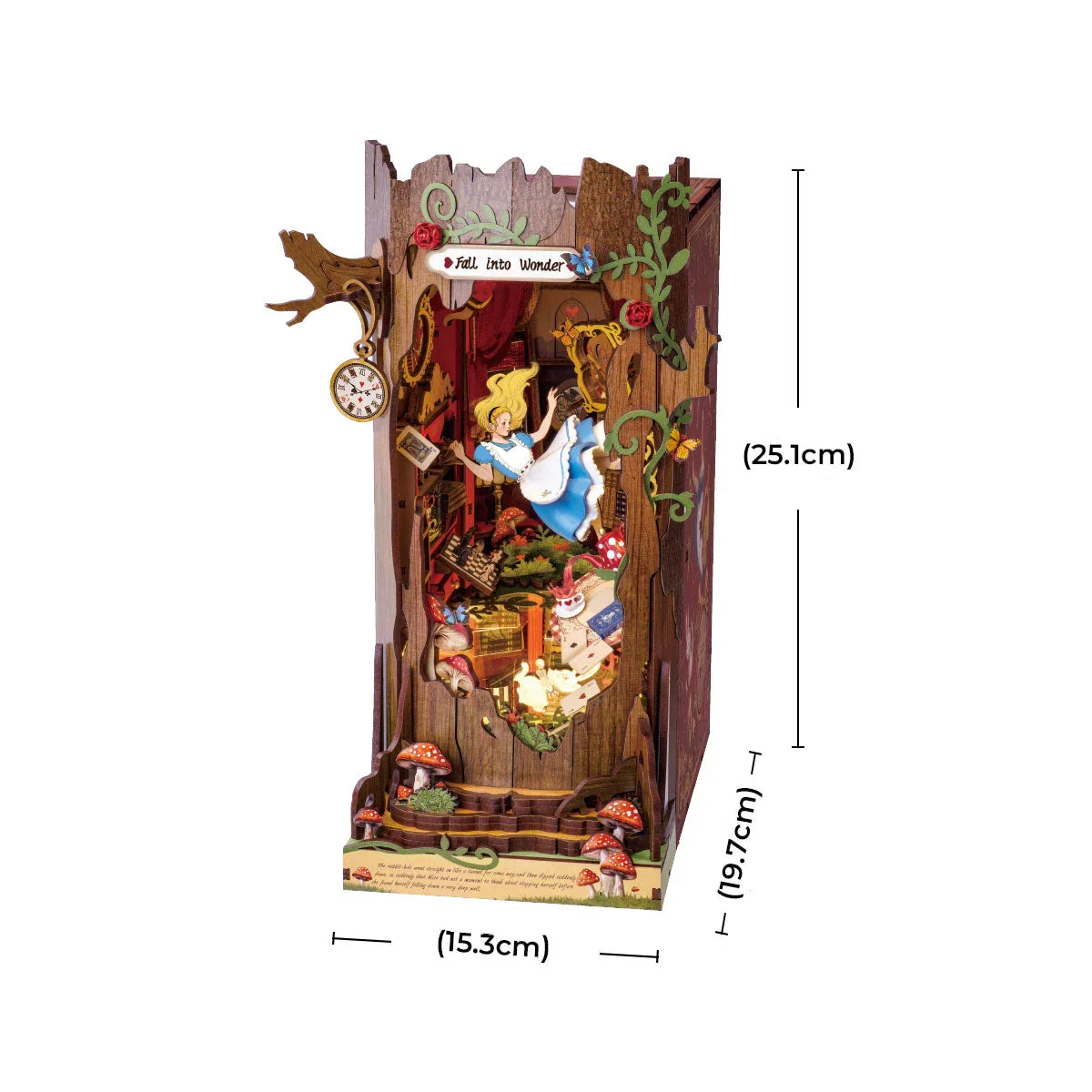 Mergulho no País das Maravilhas Book Nook DIY