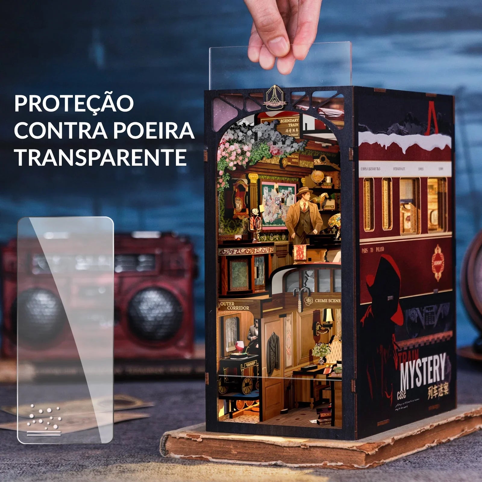 Mistério no Trem Book Nook DIY