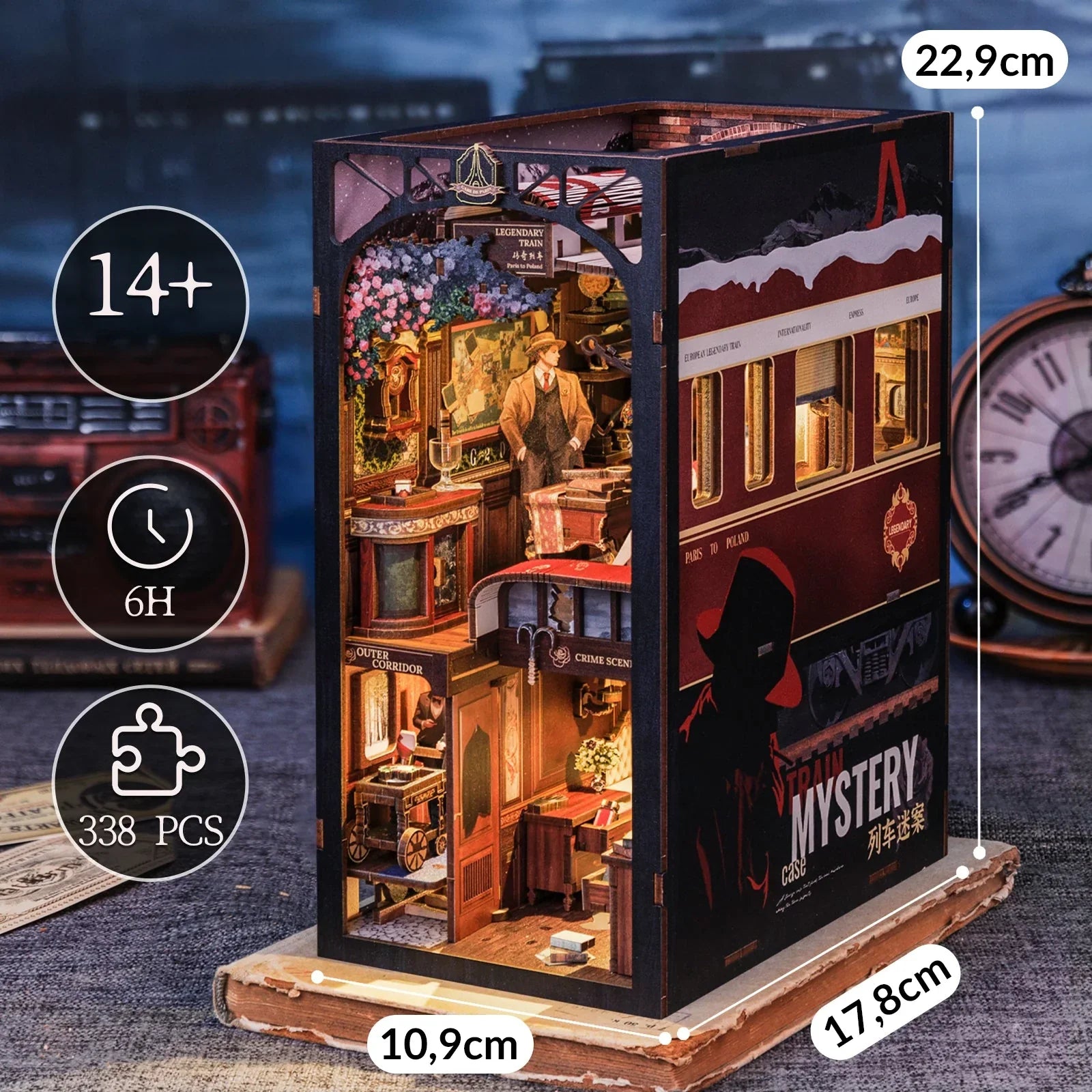 Mistério no Trem Book Nook DIY