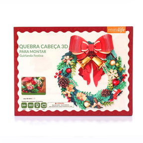 Natal Encantado – Guirlanda Festiva Quebra-cabeça 3D