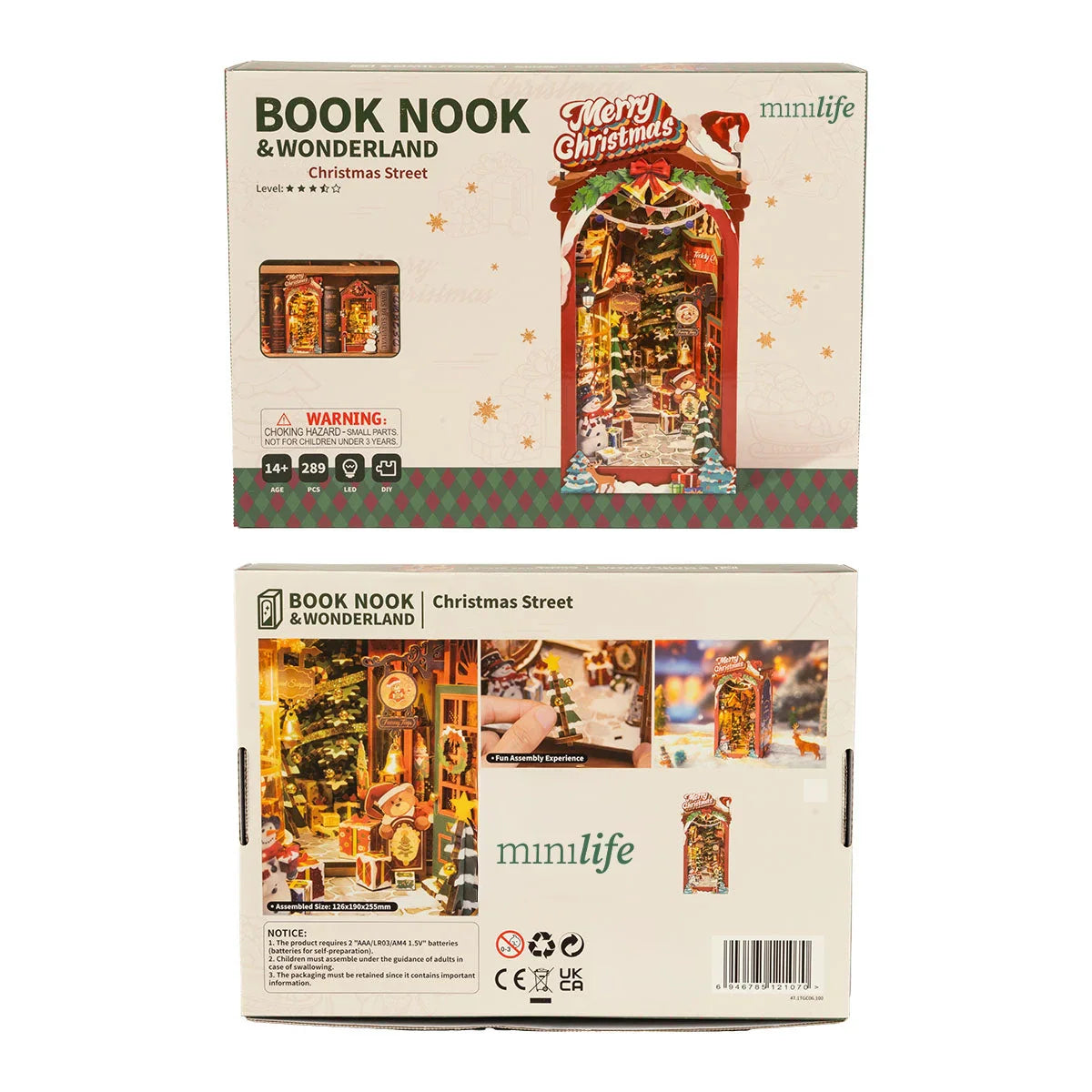 Natal Encantado - Rua Festiva Book Nook DIY