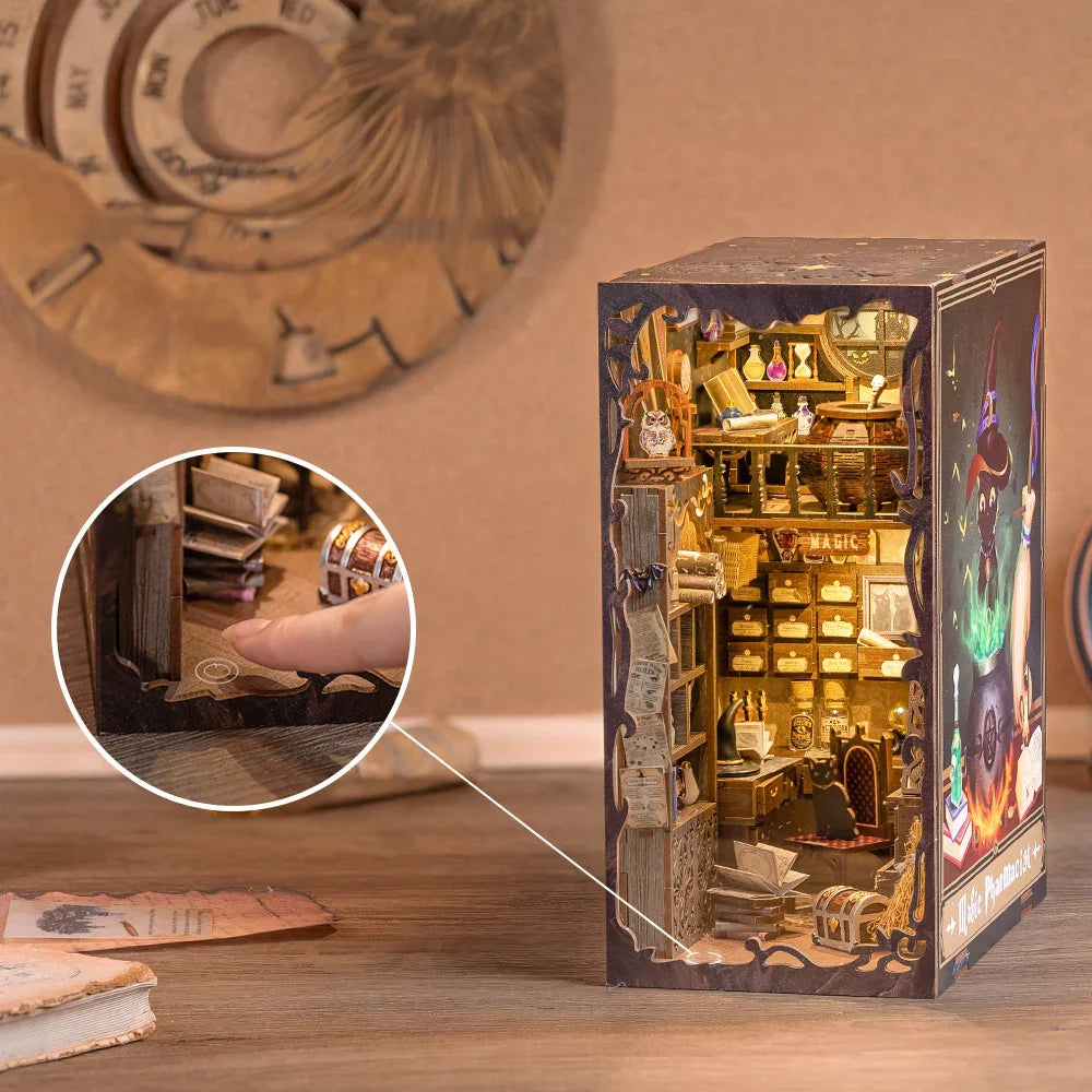 O Farmacêutico Mágico Book Nook DIY