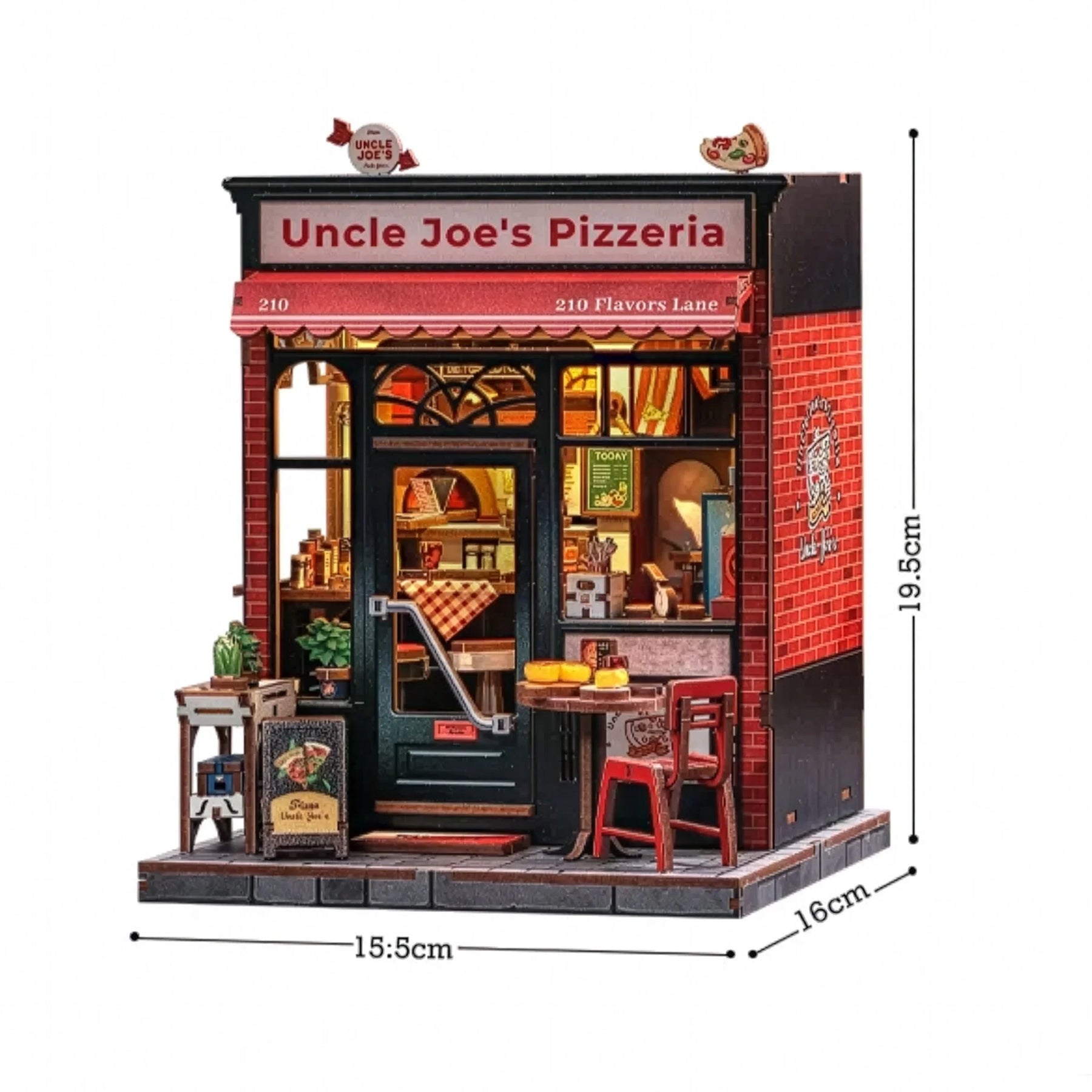 Pizzaria Tio Joe Casa Miniatura DIY