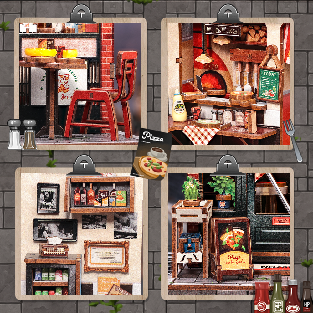 Pizzaria Tio Joe Casa Miniatura DIY