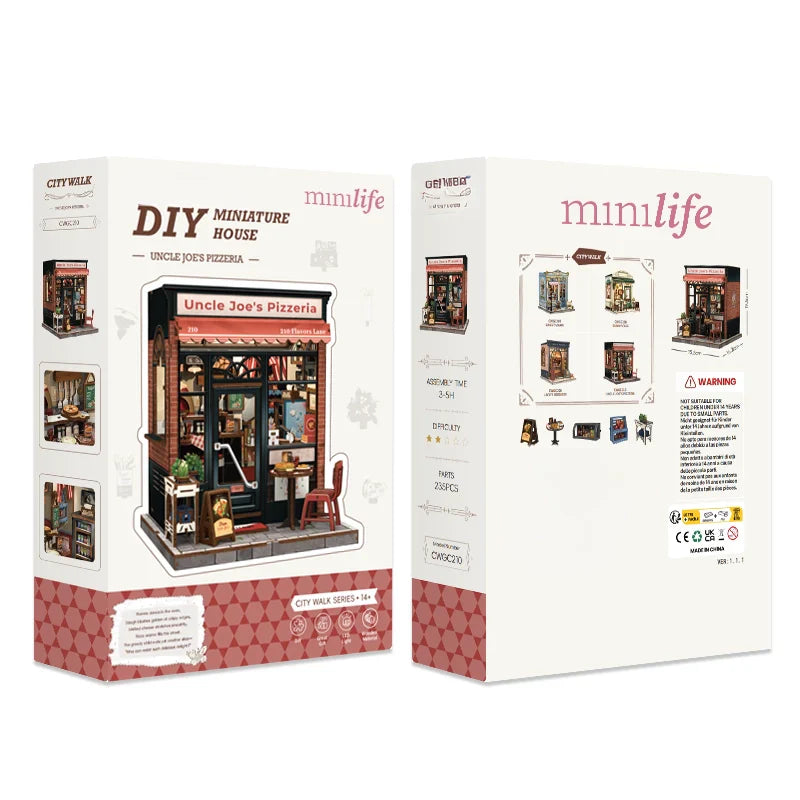 Pizzaria Tio Joe Casa Miniatura DIY