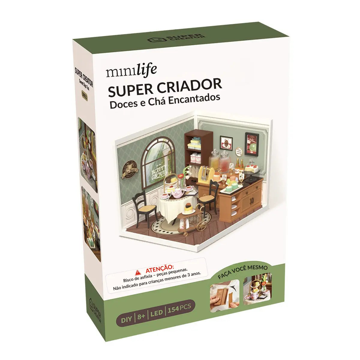 Salão de Chá Encantador Casa Miniatura DIY
