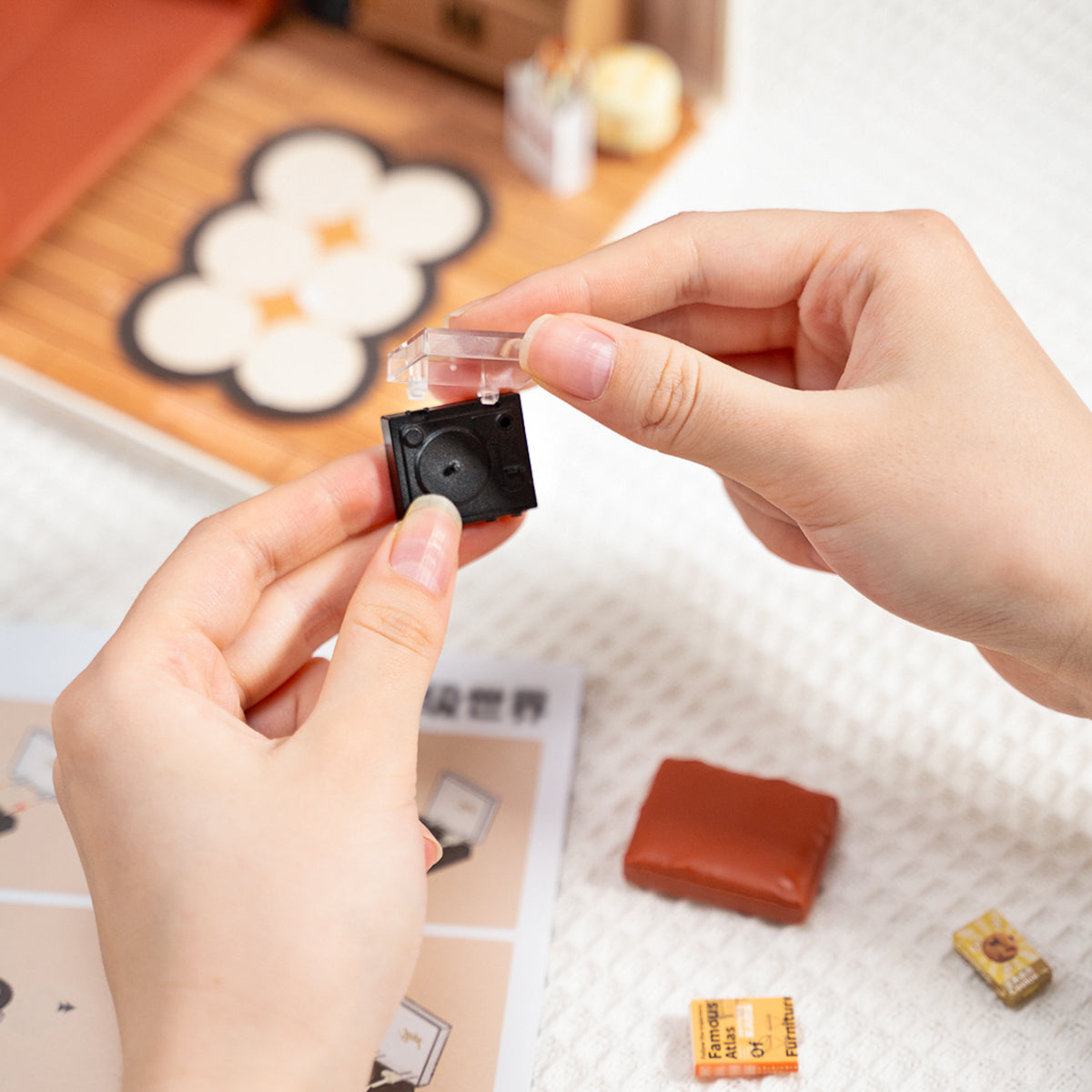 Sala de Estar Aconchegante Casa Miniatura DIY