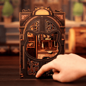 Sala de Estudo do Conde Gato Book Nook DIY