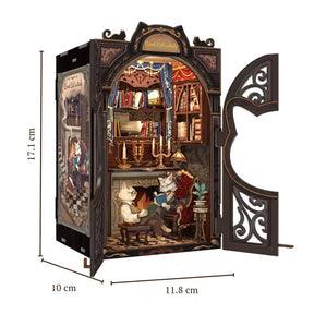 Sala de Estudo do Conde Gato Book Nook DIY