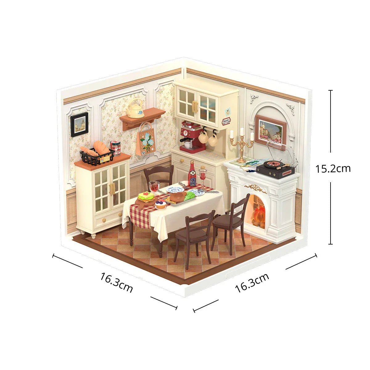 Sala de Jantar Aconchegante Casa Miniatura DIY