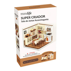 Sala de Jantar Aconchegante Casa Miniatura DIY