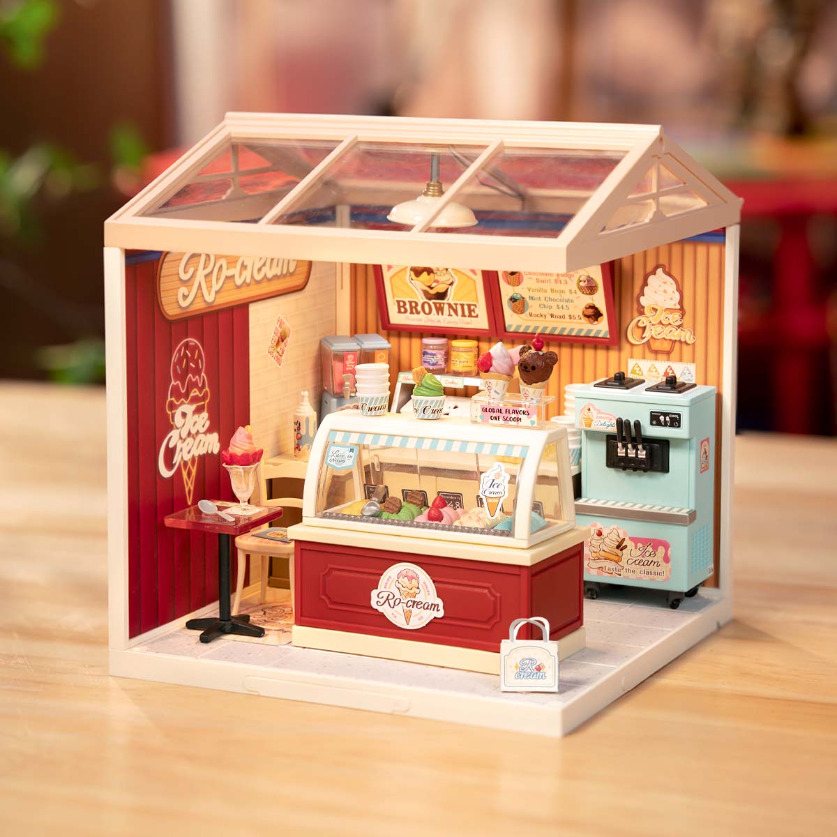 Sorveteria Deliciosa Casa Miniatura DIY