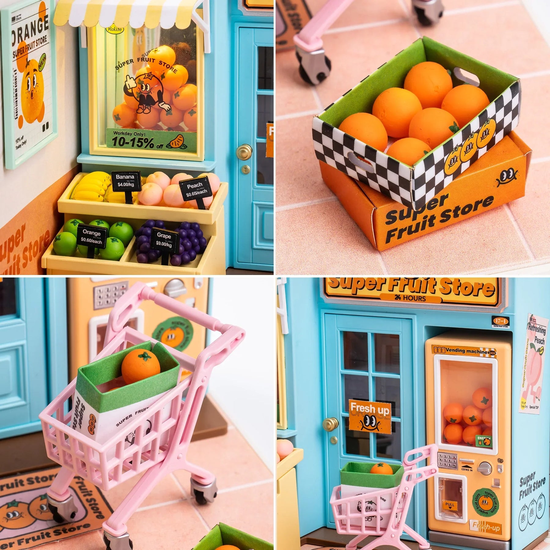 Super Fruteira Casa Miniatura DIY