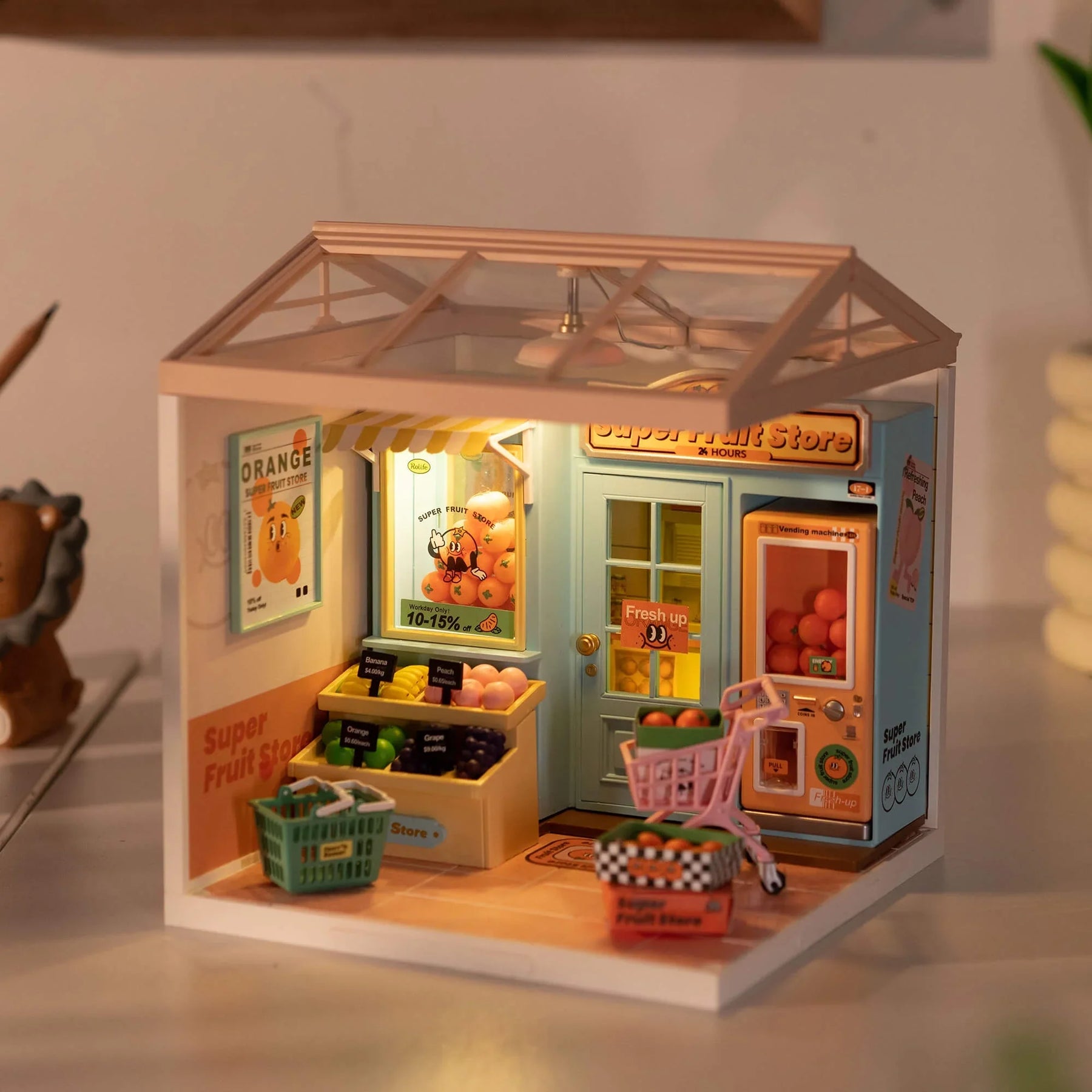 Super Fruteira Casa Miniatura DIY